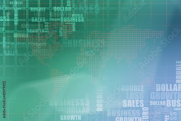 Fototapeta 2D Digital Abstract Business Networking background
