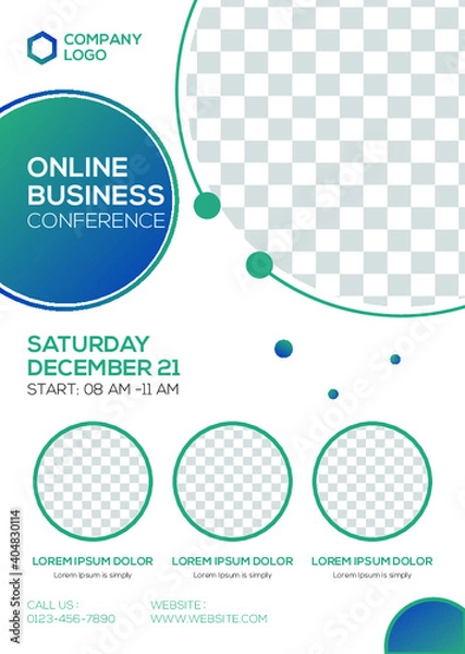 Obraz Online business flyer template design