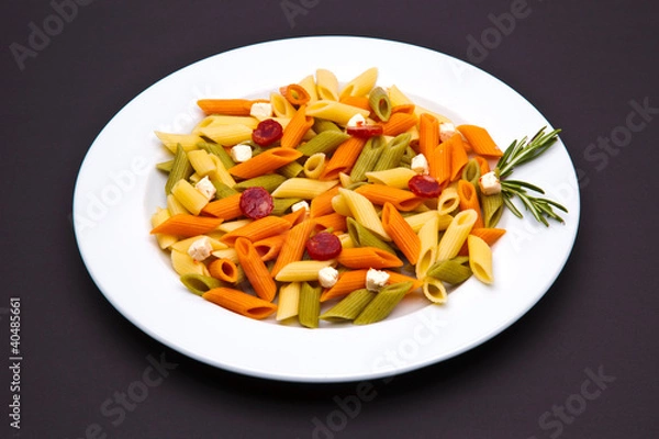 Obraz tricolor pasta dish