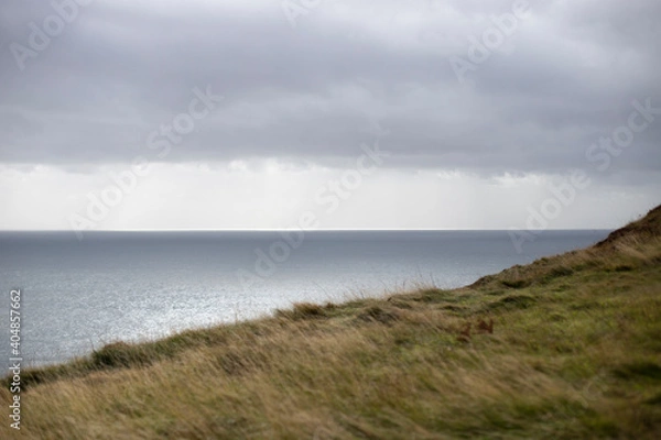 Obraz sea view of storm over the horizon