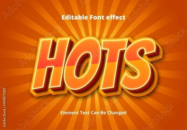Obraz hots editable text effect
