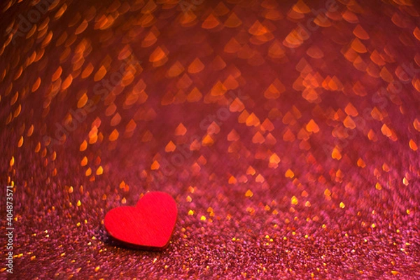 Obraz red heart on the background