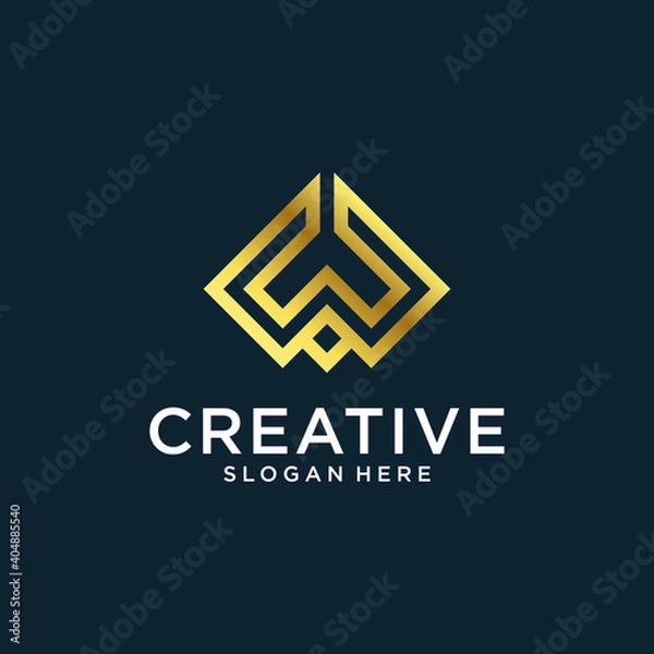 Fototapeta Initial W logo design inspiration