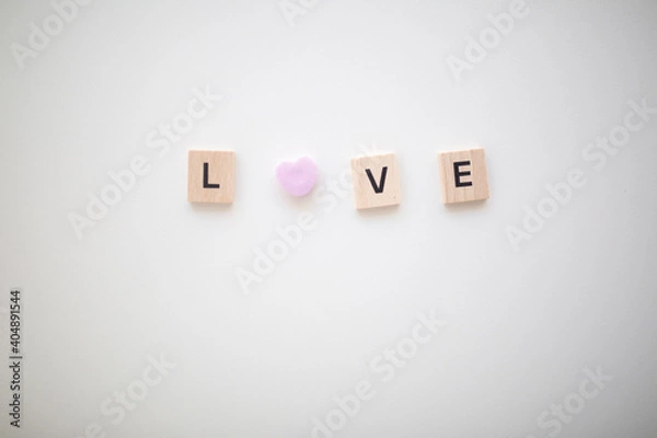 Obraz valentine flat lay scene