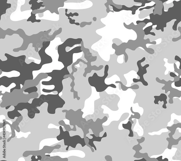Obraz 
Camouflage gray vector repeat print template. military texture.