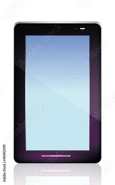 Obraz Black  abstract tablet pc on white background