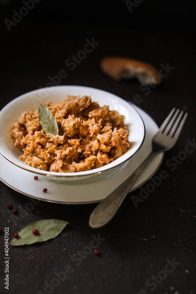 Fototapeta Polish dish with cabbage in the bowl