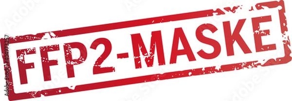 Fototapeta roter Stempel FFP2 Maske