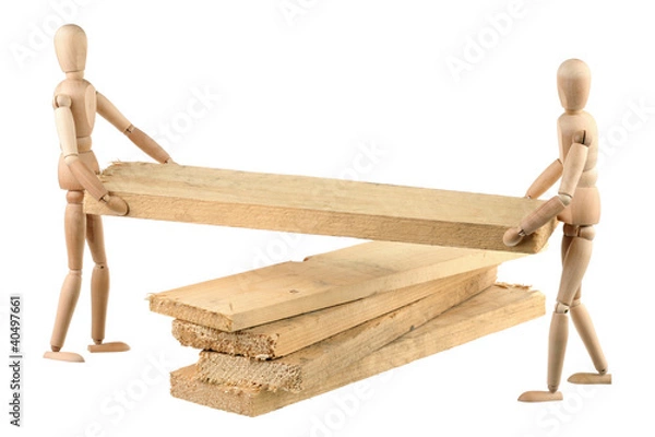 Obraz Two dummy and boards