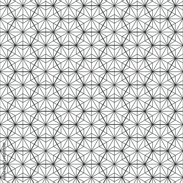 Fototapeta Hexagon art deco pattern background.