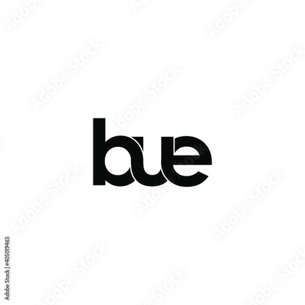 Fototapeta bue letter original monogram logo design