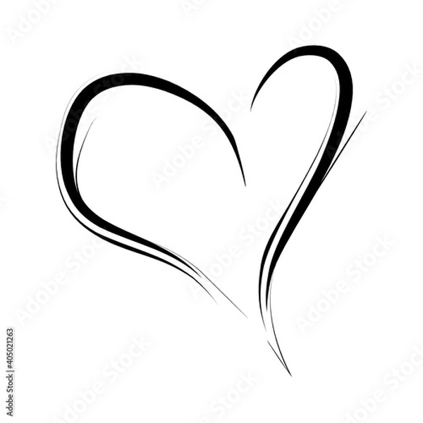 Fototapeta sketch of heart shape. sketch of heart. 