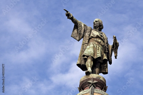 Fototapeta Statua Columbus Barcelona