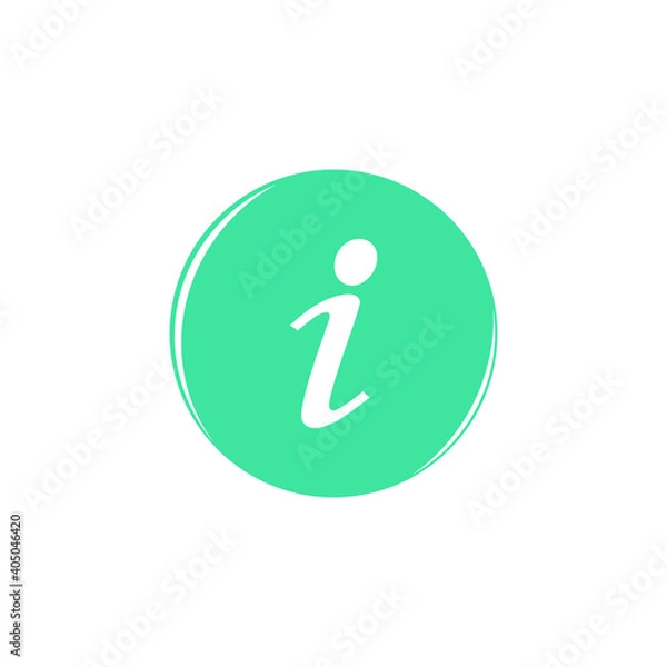 Fototapeta Icon vector graphic of information mark circle, good fortemplate
