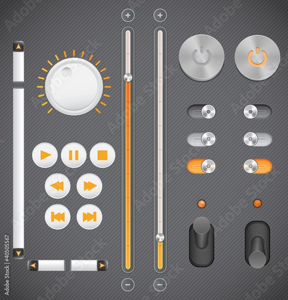 Obraz Graphic User Interface Set