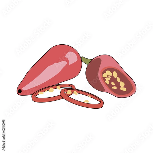 Obraz illustration, icon, chili pepper