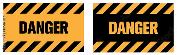 Obraz Danger warning sign. Eps 10 vector illustration.