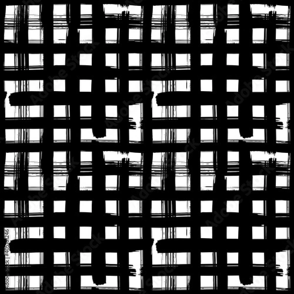 Fototapeta Brush Strokes Grid Pattern