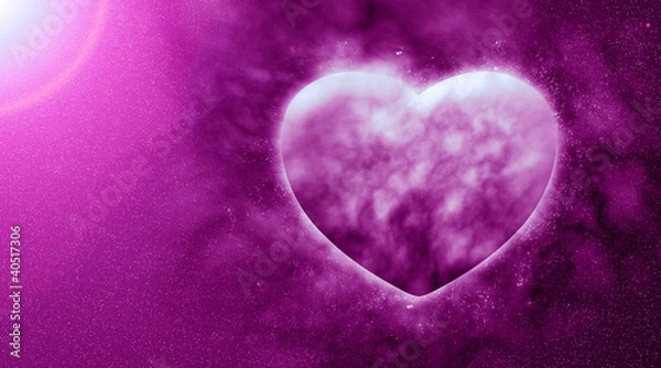 Obraz Concept ,Planet of the heart in beautiful space
