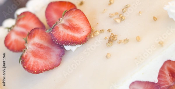 Obraz Cake with strawberries