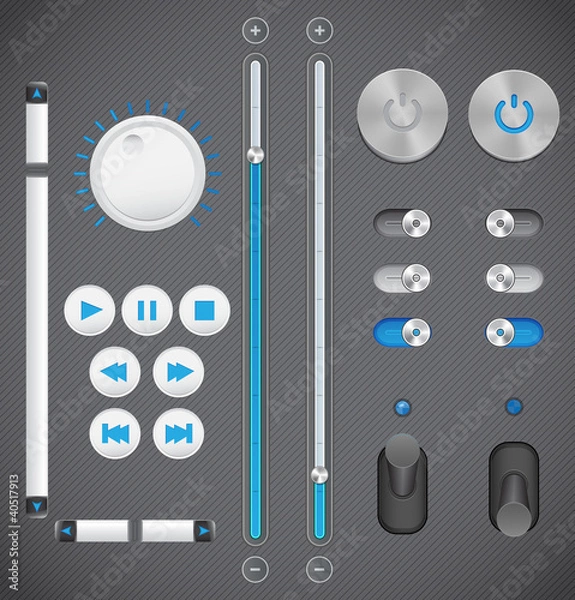 Obraz Graphic User Interface Set