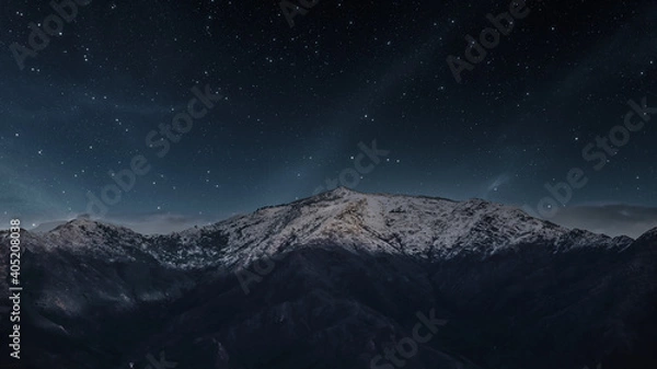 Obraz starry night sky over mountain