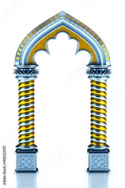 Fototapeta Ancient greek column 3d render.