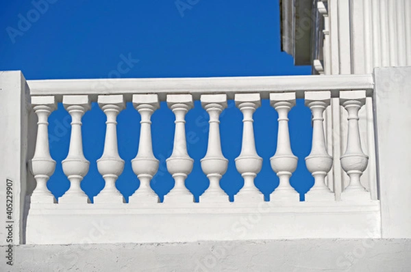 Fototapeta beautiful fence on background blue sky