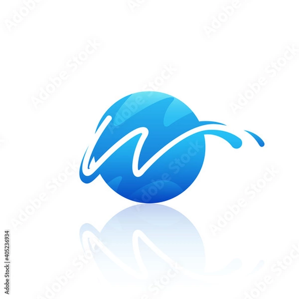 Fototapeta Wave Logo Template