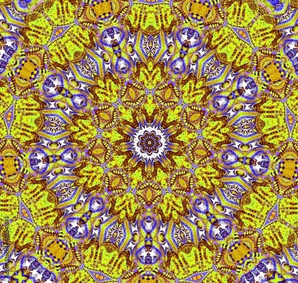 Fototapeta Abstract kaleidoscope background. Unique mandala design
