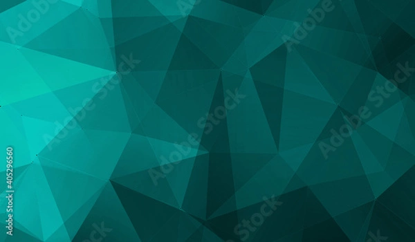 Obraz Green gradient Abstract Triangle Background. 3D Triangles. Modern Wallpaper.