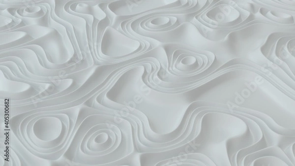 Obraz Abstract minimalistic background with white noise wave field. Detailed displaced surface. Modern background template for documents, reports and presentations. Sci-Fi Futuristic. 3d rendering