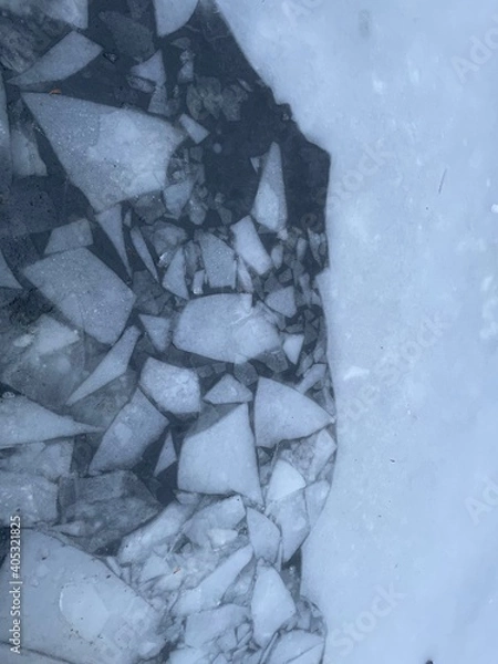 Obraz frozen water surface ice