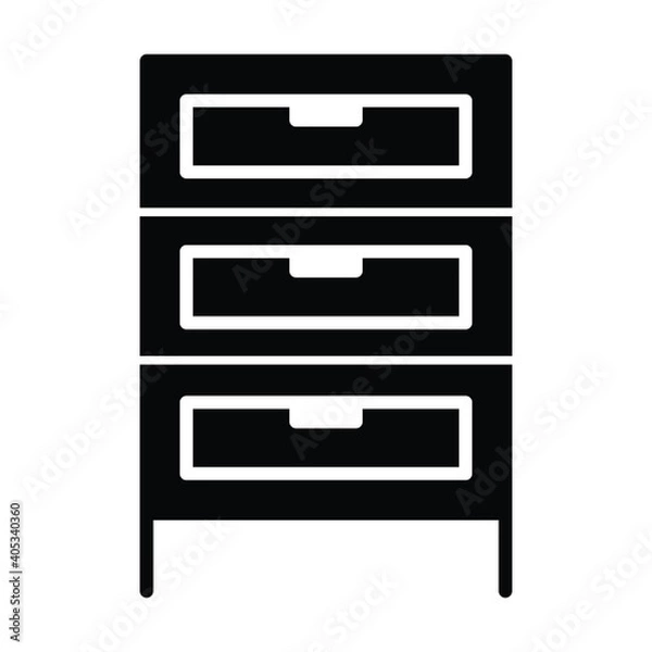 Obraz wooden shelf icon, home interior vector