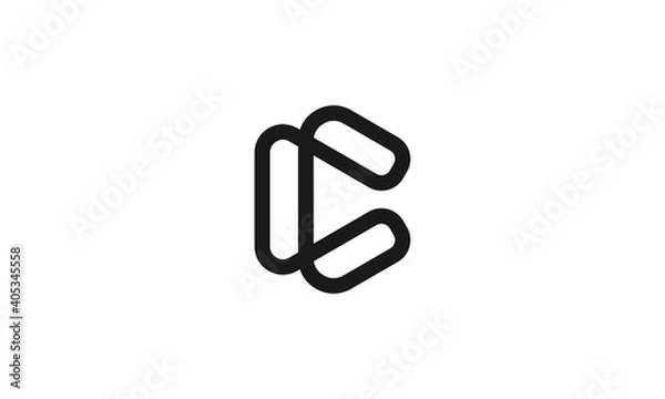 Fototapeta Logo design vector initials c play