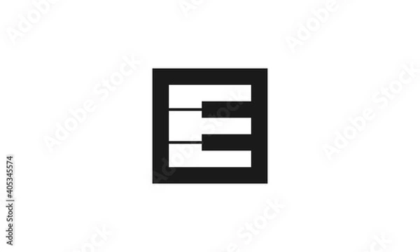 Obraz Logo design vector initials E Piano