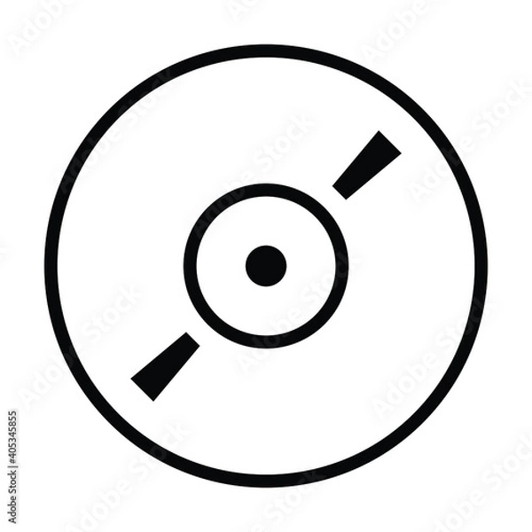 Fototapeta optical disk icon vector