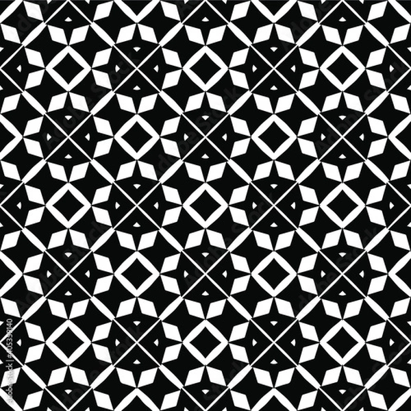 Fototapeta Black and white texture. Abstract seamless geometric pattern.
