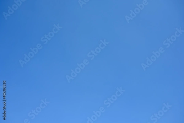 Obraz Clear blue sky without cloud in midday.