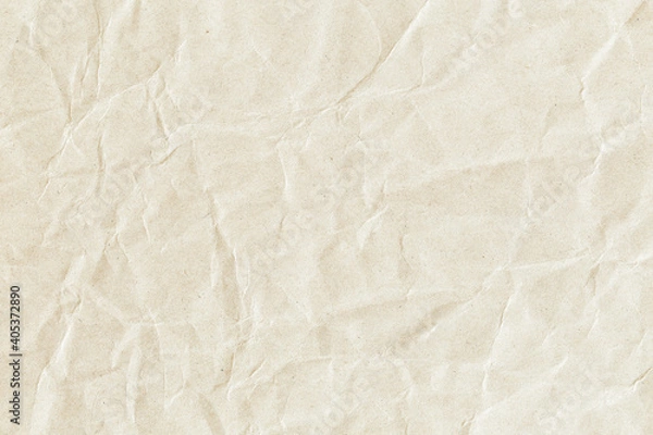 Fototapeta Recycle brown paper crumpled texture , Old paper surface for background