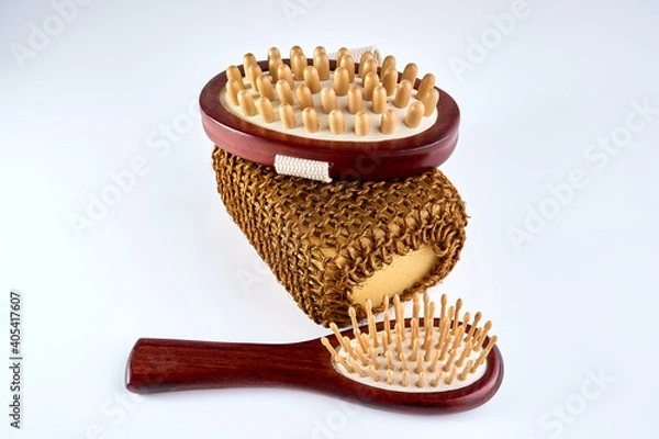 Obraz SPA accessories isolated on a white background