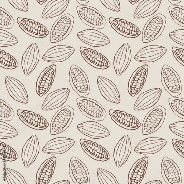 Fototapeta seamless cacao pod pattern