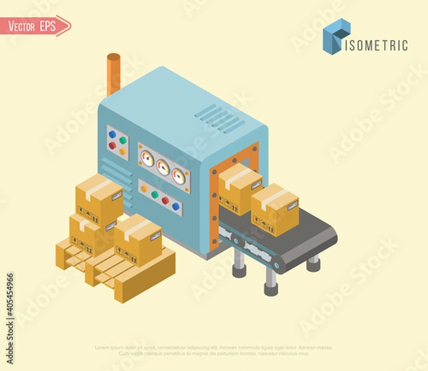 Obraz Processing box.Manufacturer. Box processor and packer. Processing plant