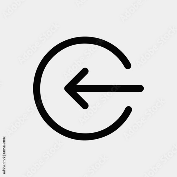 Obraz Left arrow sign in round icon