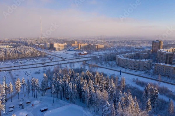 Obraz frost in city