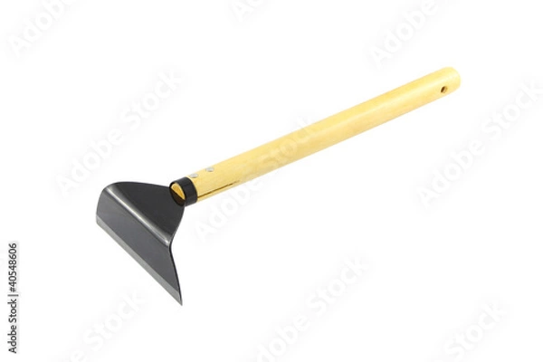 Fototapeta Small hoe for gardening on white background.