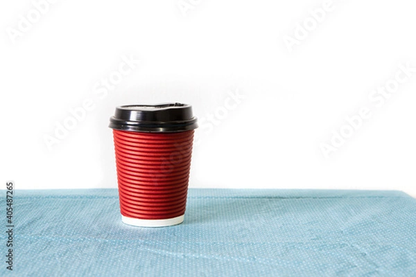Obraz Red coffee cup paper