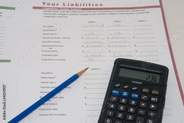 Obraz Making a financial plan