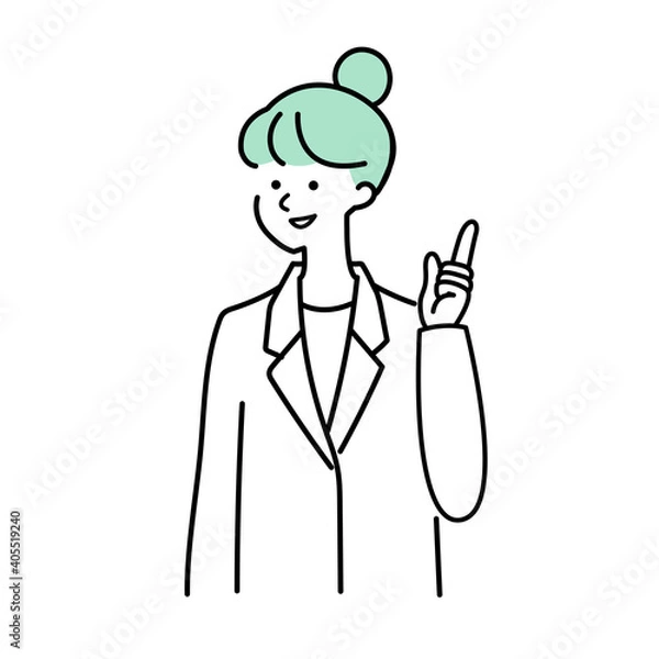 Fototapeta 案内する医者のイラスト