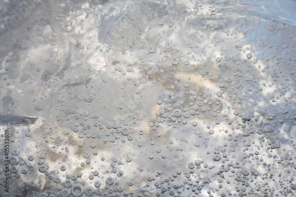 Obraz Eingeschlossene Luftblasen im Eis 